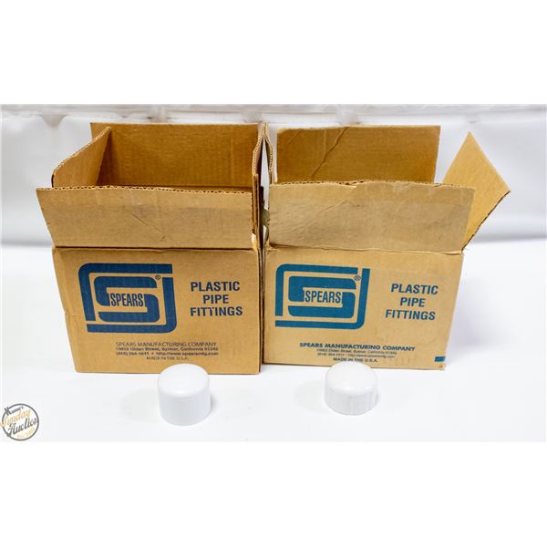 2 X CASES OF SPEARS PVC PIPE FITTING END CAPS