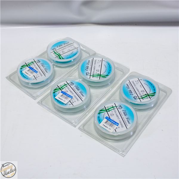 6 X 110 YARDS MONOFILAMENT FISHING LINE 17 LB TEST
