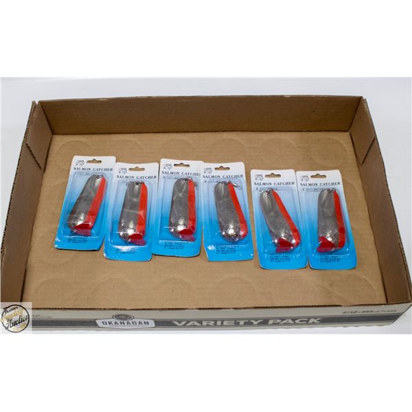 6 KITIMAT SPOON FISHING LURES 307-80-NR
