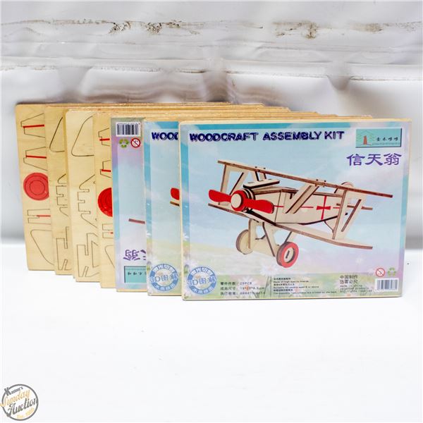 8 X WOODEN PLANE MODEL KITS