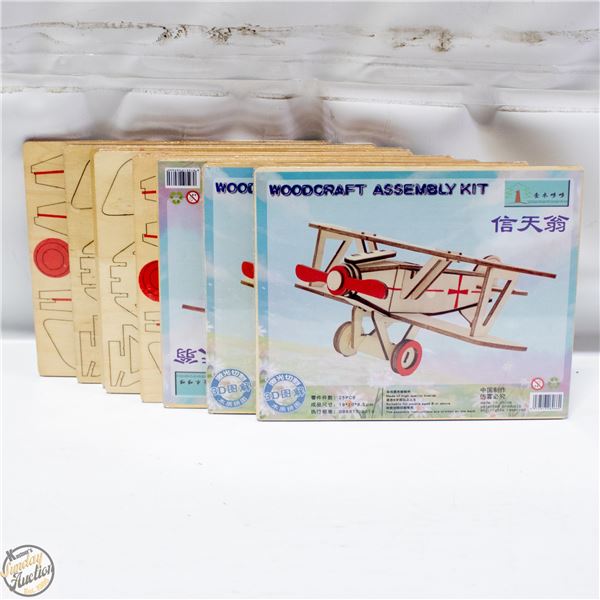 8 X WOODEN PLANE MODEL KITS