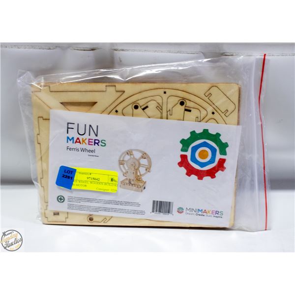 FERRIS WHEEL WOODEN BUILD KIT WITH MOTOR