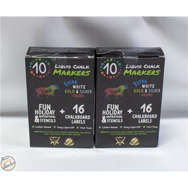 2 X PACKS LIQUID CHALK MARKERS
