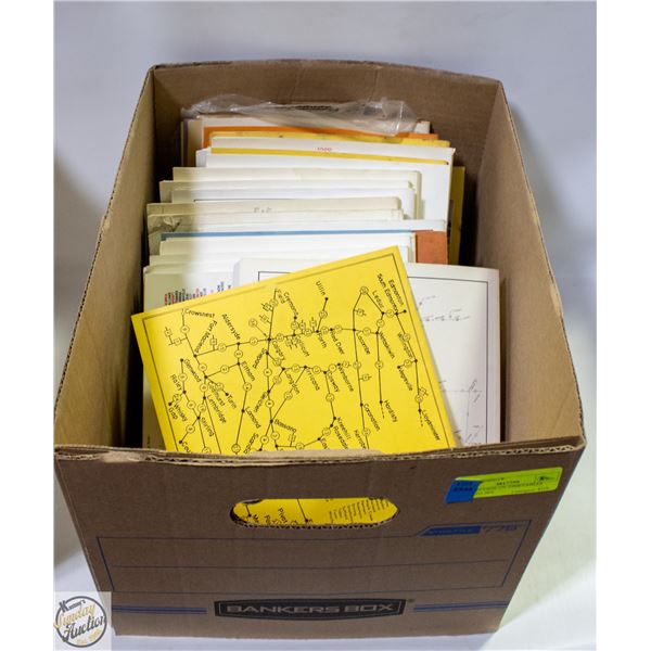 BOX VINTAGE CN TIMETABLES BACK TO 50'S