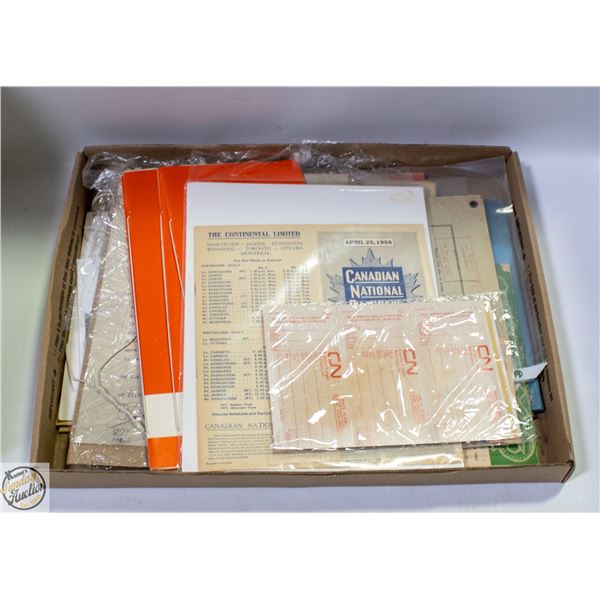 LOT ANTIQUE & VTG TRAIN MEMORABILIA BACK TO
