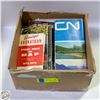 Image 1 : BOX VINTAGE ROAD MAPS ALL OF CANADA AND
