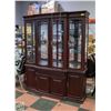 Image 1 : ESTATE CHINA CABINET W/2 GLASS SHELVES + 2 LIGHTS