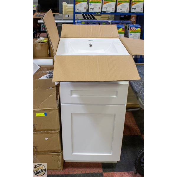 MODERN BATHROOM VANITY SINK SET WITH 2 DOORS
