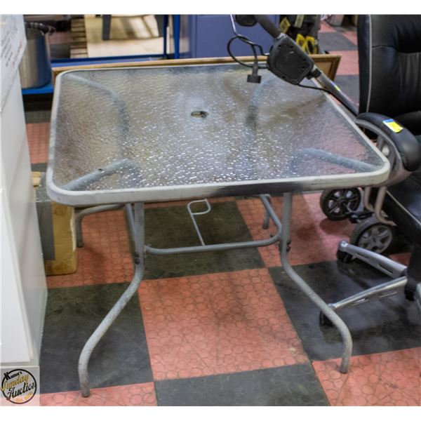 GLASS PATIO TABLE