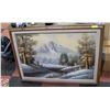 Image 1 : K.SUNFORD FRAMED MOUNTAIN RANGE PAINTING