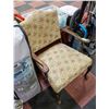 Image 1 : WOODEN FLORAL PATTERN ARM CHAIR