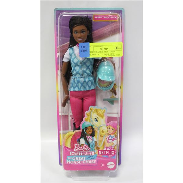 NETFLIX BARBIE MYSTERIES "BROOKLYN" 12" DOLL NEW