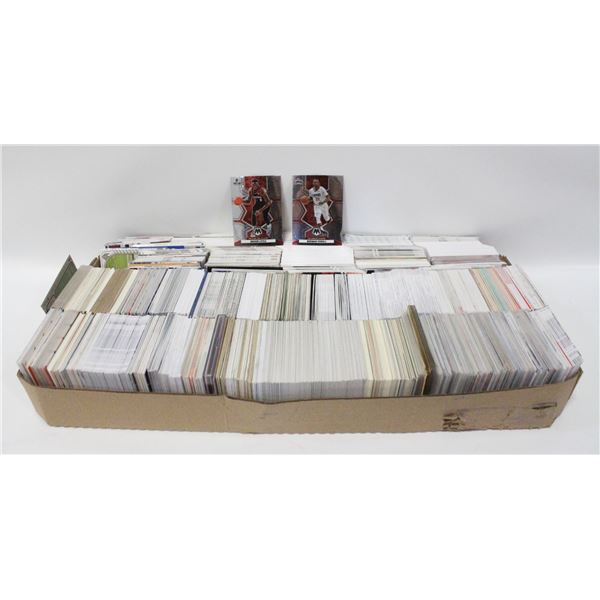FLAT OF ASSORTED SPORTS CARDS FROM VARIOUS YEARS