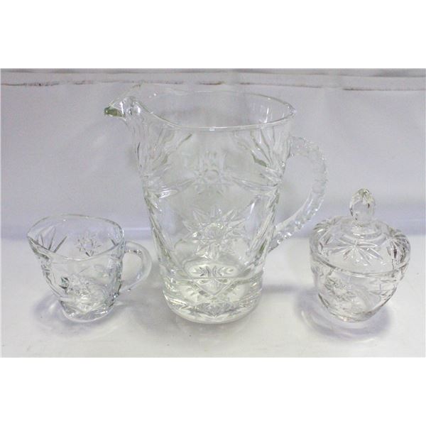 CRYSTAL GLASS TEA SERVICE SET OF 4 PIECES