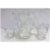Image 1 : CRYSTAL GLASS TEA SERVICE SET OF 4 PIECES