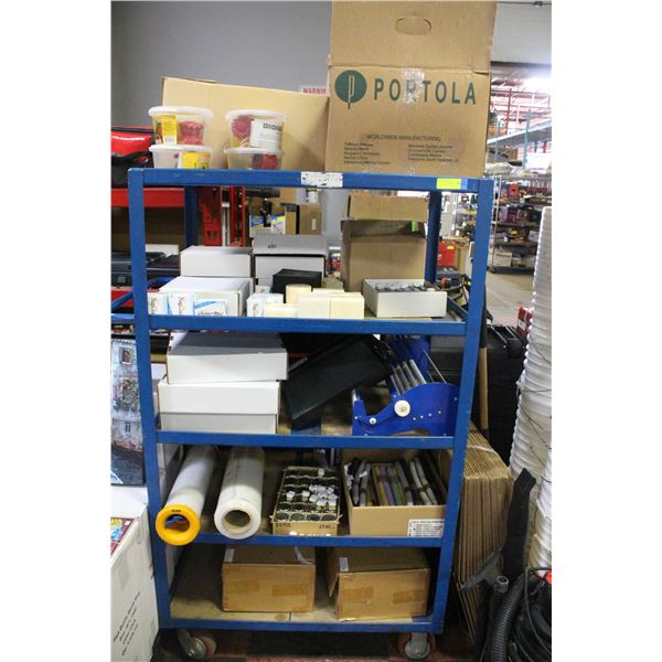 CONTENTS OF 5 SHELF DOLLY - CART NOT INCLUDED