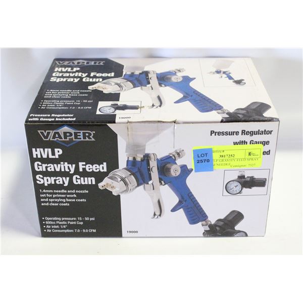 VAPER HVLP GRAVITY FEED SPRAY GUN 1.8MM NEEDLE