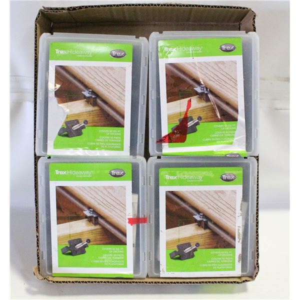 FLAT WITH 4 NEW CONTAINERS OF TREX HIDEAWAY