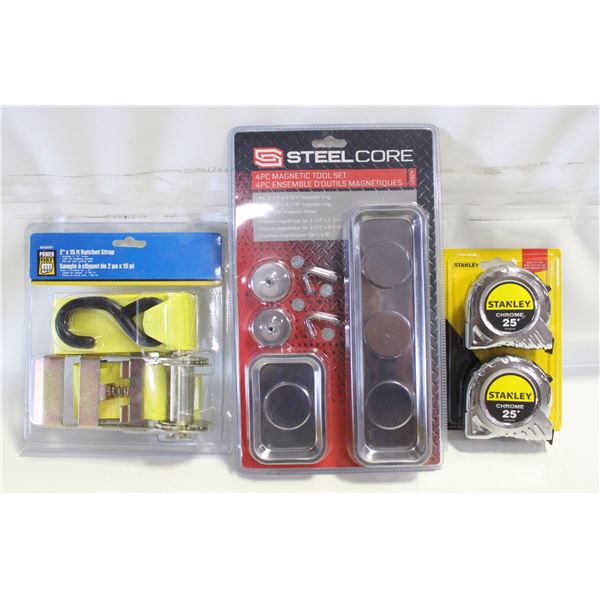 NEW 2 STANLEY CHROME 25" TAPE MEASURE"S