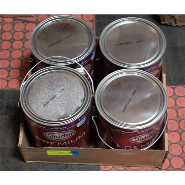 LOT OF 4 GLIDDEN PREMIUM SEGGSHELL WHITE BASE