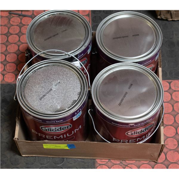 LOT OF 4 GLIDDEN PREMIUM FLAT ASCENT BASE PAINT +