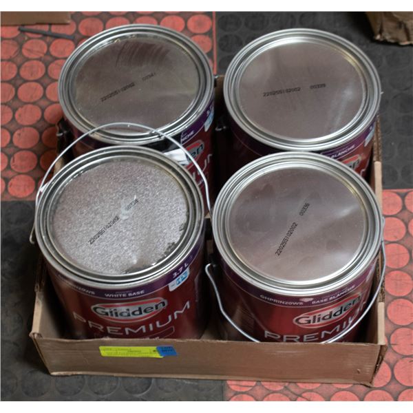 LOT OF 4 GLIDDEN PREMIUM SEGGSHELL WHITE BASE