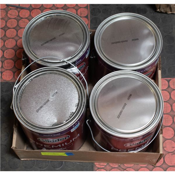 LOT OF 4 GLIDDEN PREMIUM SEGGSHELL WHITE BASE
