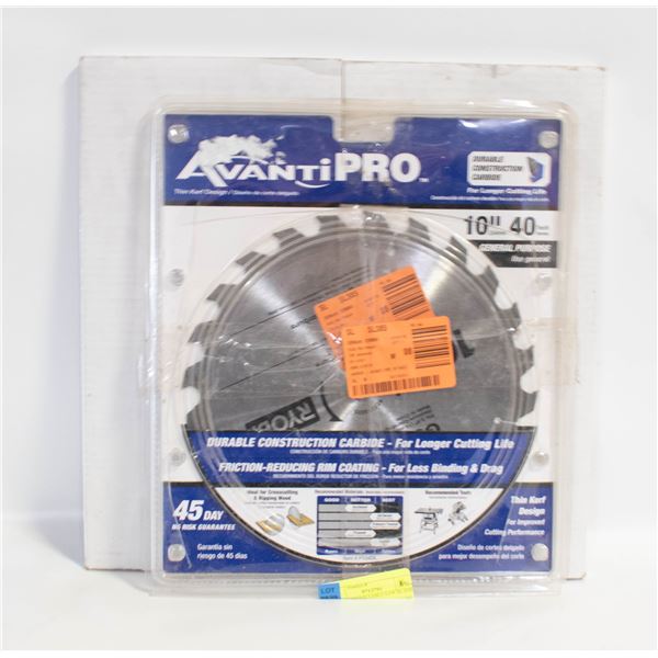 RYOBI 10" SAWBLADE REPACKED IN DIFFERENT PACK