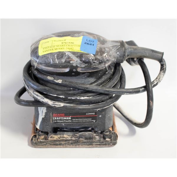 VINTAGE SEARS CRAFTSMAN SANDER MODEL 24442