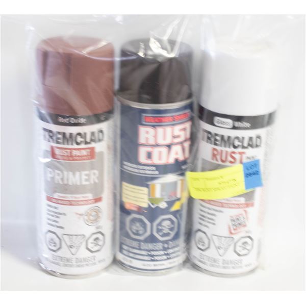 3PK RUST SPRAY PAINT