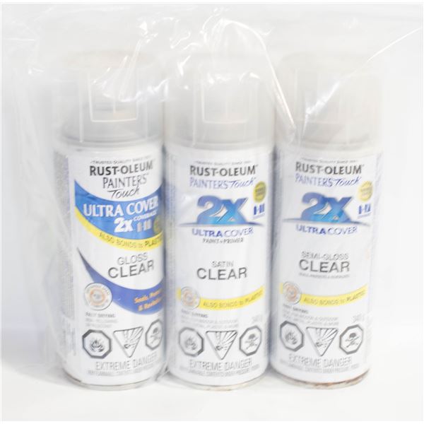 3PK RUSTOLEUM SPRAY PAINT