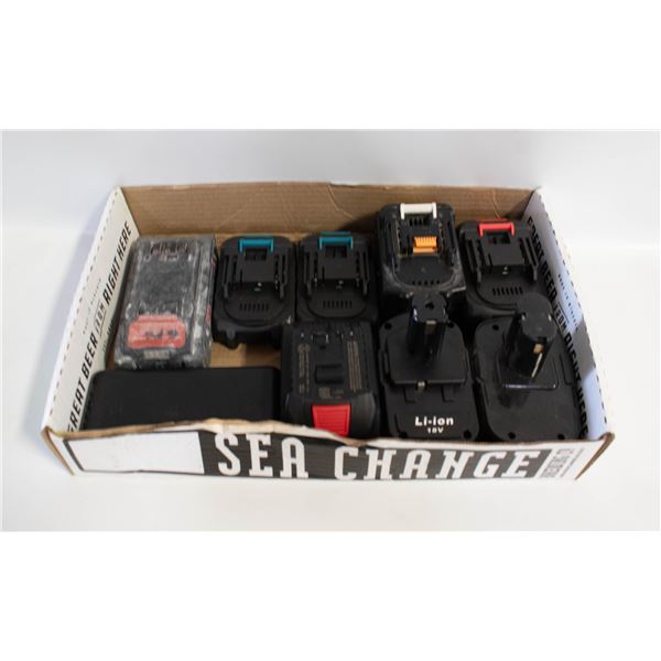 FLAT OF MISC DRILL BATTERIES