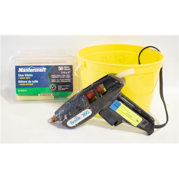VINTAGE BOSTIK 260 GLUE GUN WITH STICKS