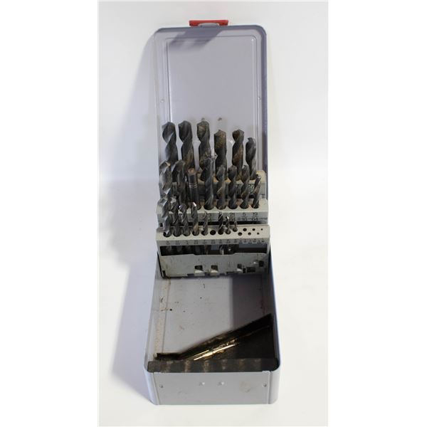 METAL DRILL BIT CASE WITH BITS