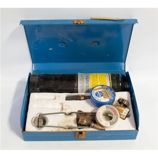 VINTAGE PROPANE TOOL IN METAL CASE