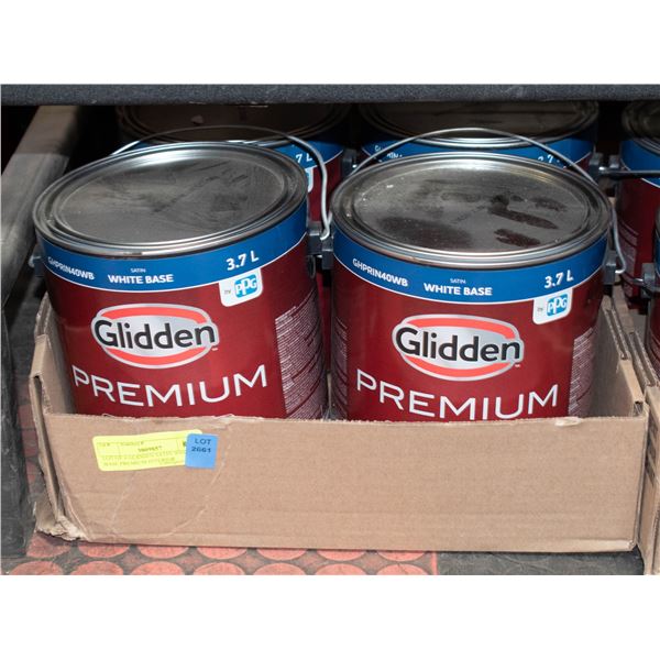 LOT OF 4 GLIDDEN SATIN WHITE BASE PREMIUM INTERIOR