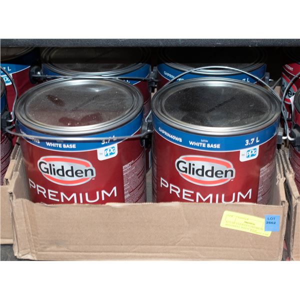LOT OF 4 GLIDDEN PREMIUM SEGGSHELL WHITE BASE