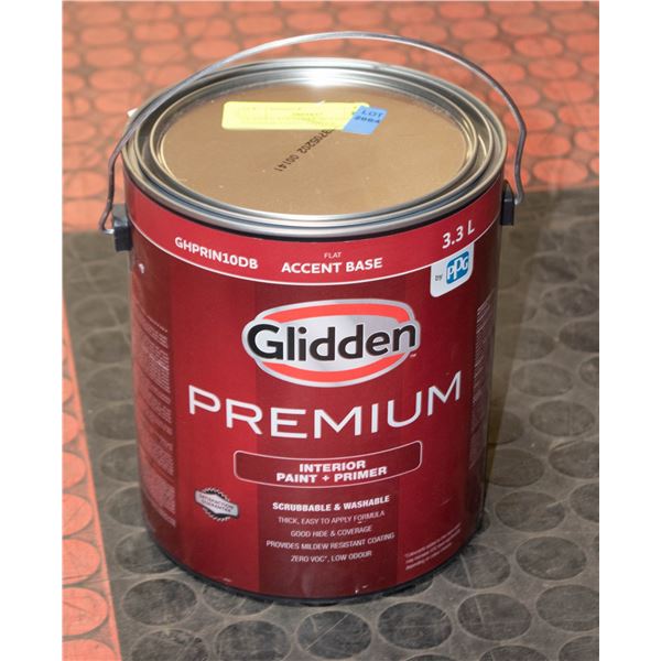 GLIDDEN EGGSHELL ACCENT BASE INTERIOR PAINT+PRIMER