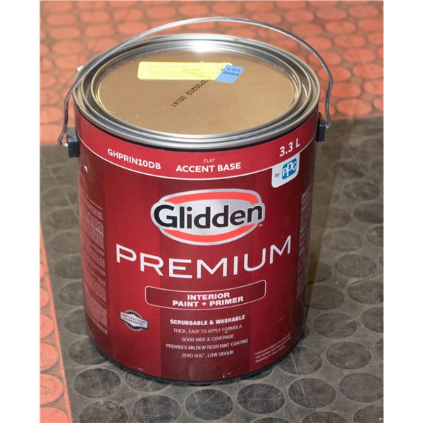 GLIDDEN EGGSHELL ACCENT BASE INTERIOR PAINT+PRIMER