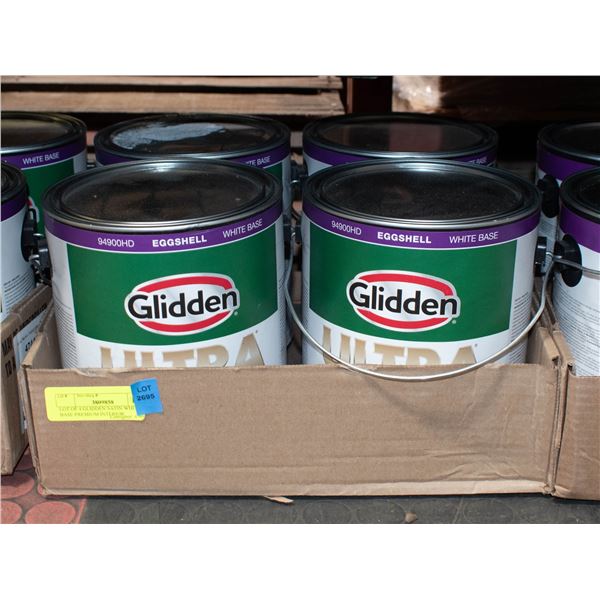 LOT OF 4 GLIDDEN SATIN WHITE BASE PREMIUM INTERIOR