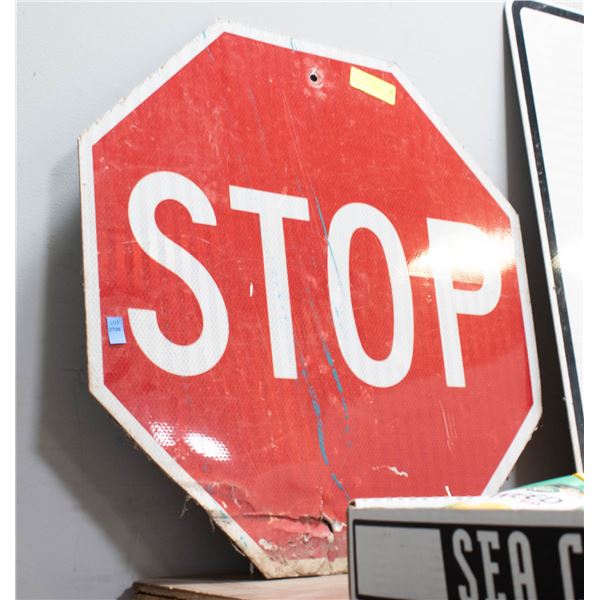 METAL STOP SIGN ROAD SIGN