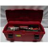 Image 1 : RED TOOL BOX WITH ASSORTED HANDTOOLS