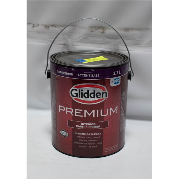 GLIDDEN EGGSHELL ACCENT BASE INTERIOR PAINT+PRIMER