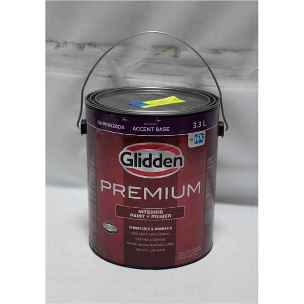 GLIDDEN EGGSHELL ACCENT BASE INTERIOR PAINT+PRIMER