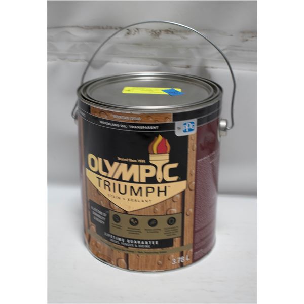 OLYMPIC TRIUMPH MOUNTAIN CEDAR STAIN+SEALANT 3.78L