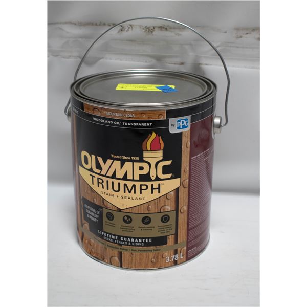 OLYMPIC TRIUMPH MOUNTAIN CEDAR STAIN+SEALANT 3.78L