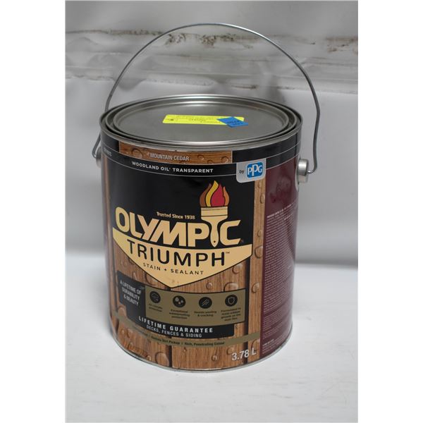 OLYMPIC TRIUMPH MOUNTAIN CEDAR STAIN+SEALANT 3.78L
