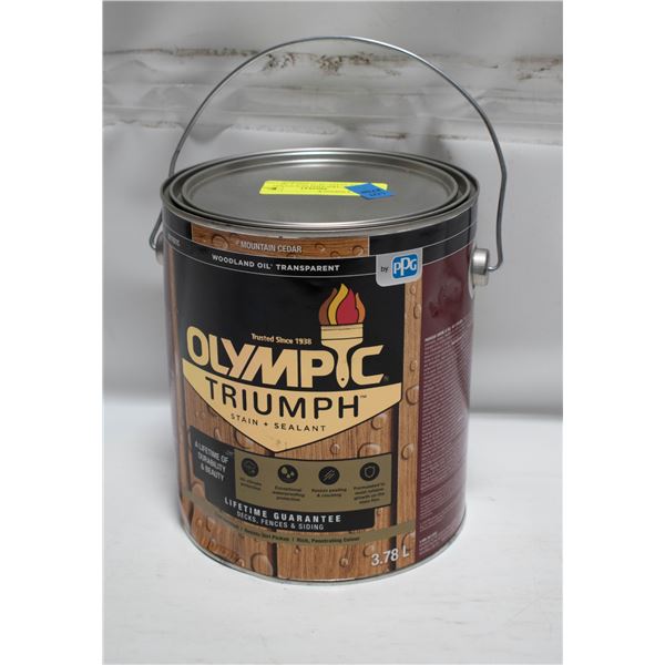 OLYMPIC TRIUMPH MOUNTAIN CEDAR STAIN+SEALANT 3.78L