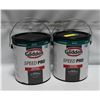 Image 1 : LOT OF TWO 3.66L SPEED PRO SEMI GLOSS WHITE