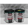 Image 1 : LOT OF TWO 3.66L SPEED PRO SEMI GLOSS WHITE